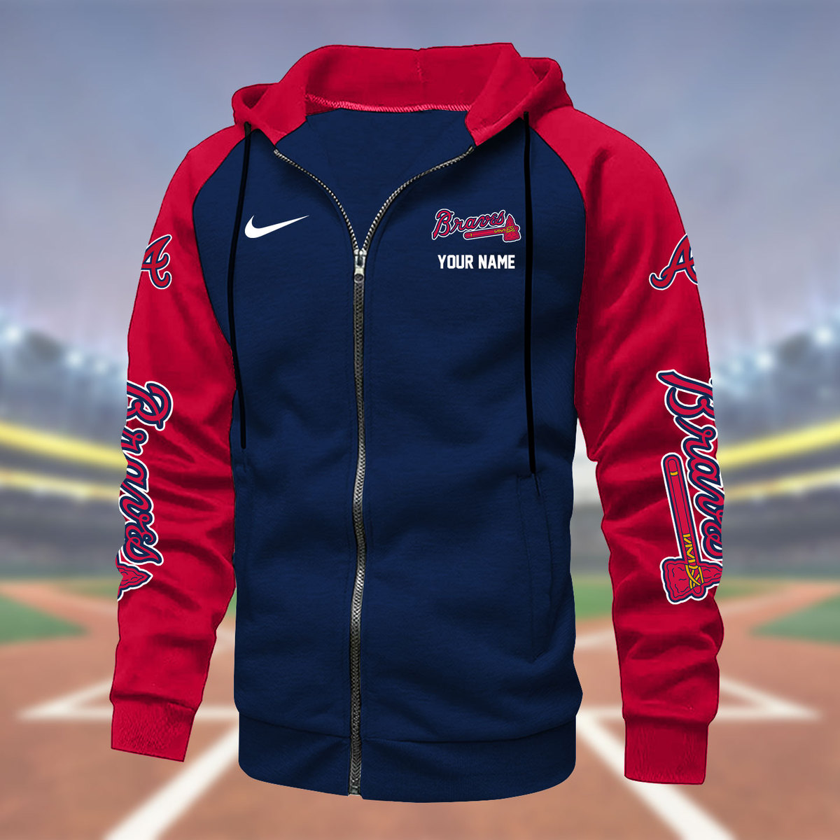 Atlanta BravesZipper Hoodie - Famjoys Atlanta BravesZipper Hoodie - Famjoys