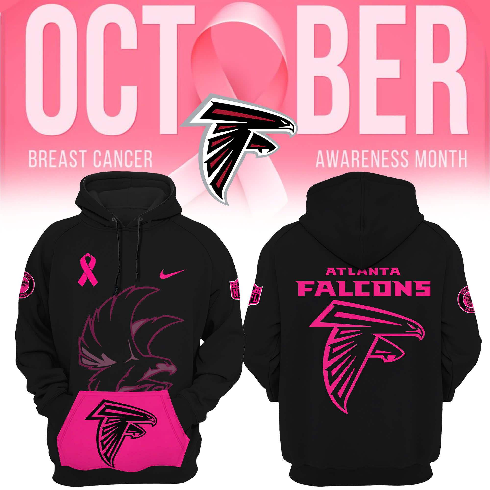 Atlanta Falcons Crucial Catch Club Pullover Hoodie - Famjoys Atlanta Falcons Crucial Catch Club Pullover Hoodie - Famjoys