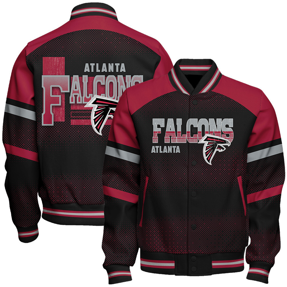 Atlanta Falcons - Fearless Warrior Unisex Varsity Jacket - Famjoys Atlanta Falcons - Fearless Warrior Unisex Varsity Jacket - Famjoys