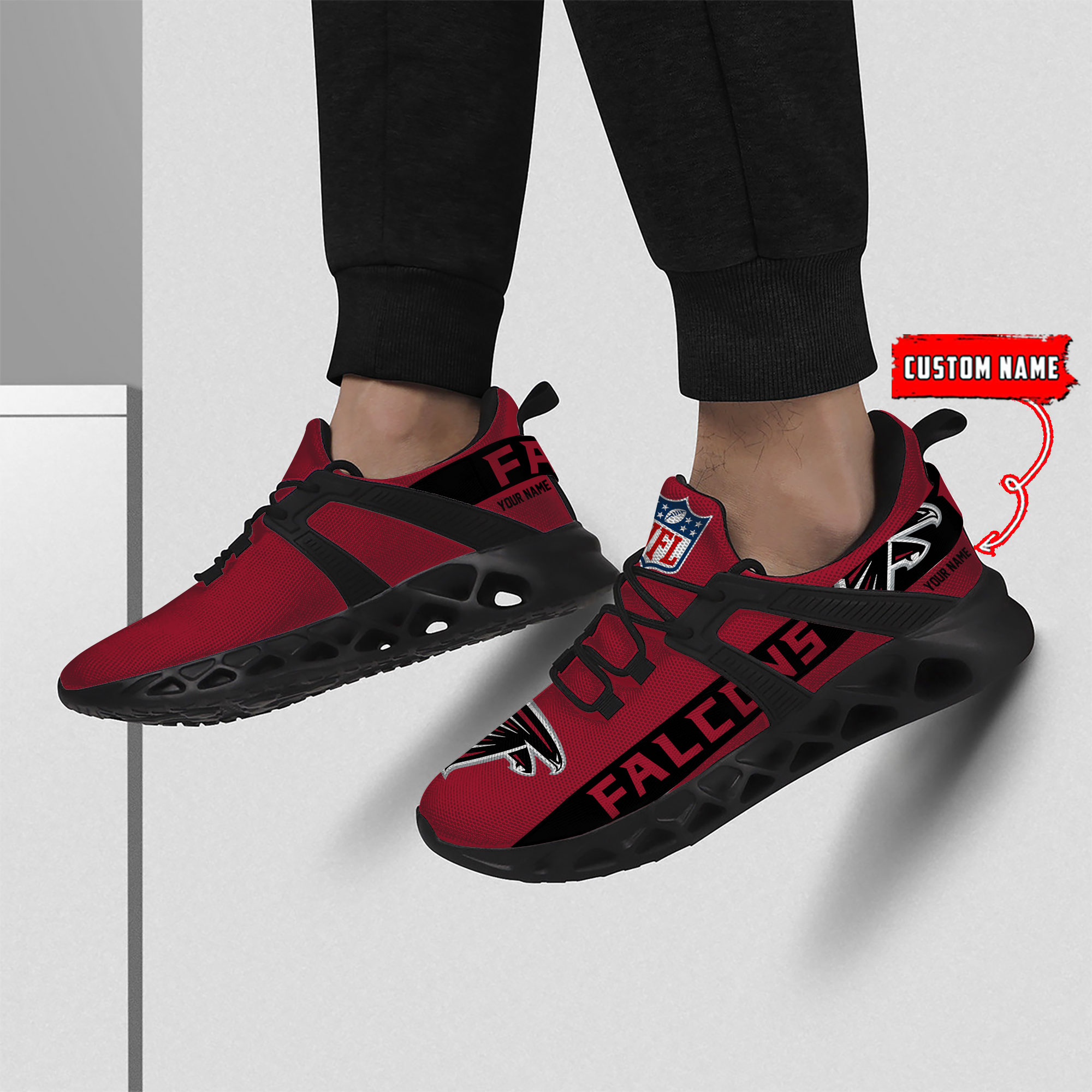 Atlanta Falcons Football Team Sport Sneakers - Famjoys Atlanta Falcons Football Team Sport Sneakers - Famjoys