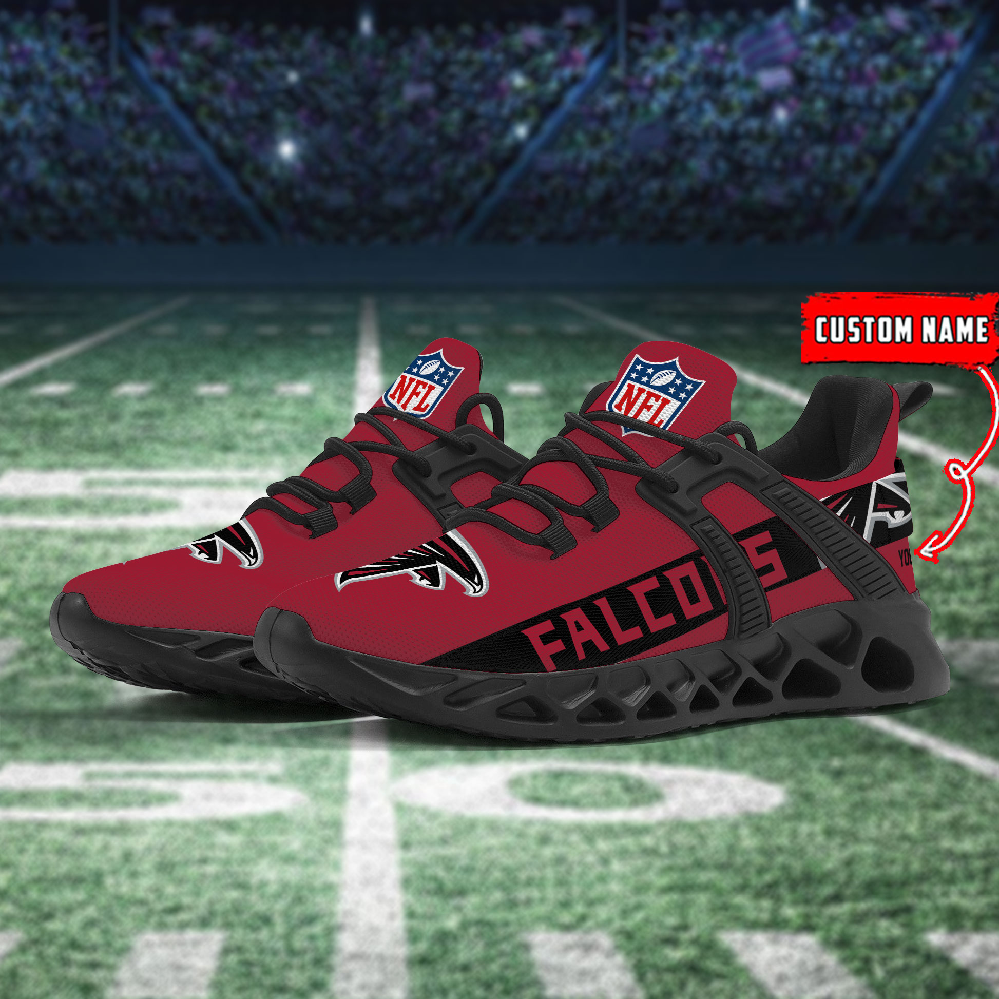 Atlanta Falcons Football Team Sport Sneakers - Famjoys Atlanta Falcons Football Team Sport Sneakers - Famjoys