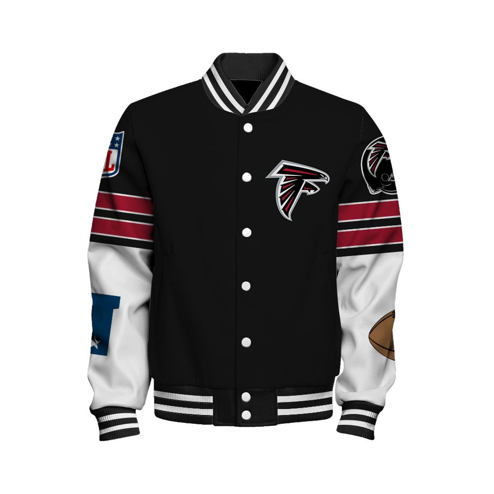 Atlanta Falcons National Football League Feel The Power Unisex Varsity Jacket - Famjoys Atlanta Falcons National Football League Feel The Power Unisex Varsity Jacket - Famjoys