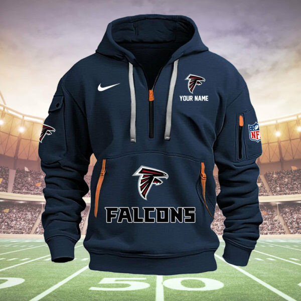 Atlanta Falcons New Personalized Quarter Zip Hoodie AZBTQZH000016 - Famjoys Atlanta Falcons New Personalized Quarter Zip Hoodie AZBTQZH000016 - Famjoys