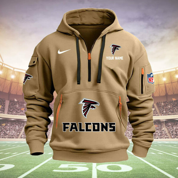 Atlanta Falcons New Personalized Quarter Zip Hoodie AZBTQZH000016 - Famjoys Atlanta Falcons New Personalized Quarter Zip Hoodie AZBTQZH000016 - Famjoys