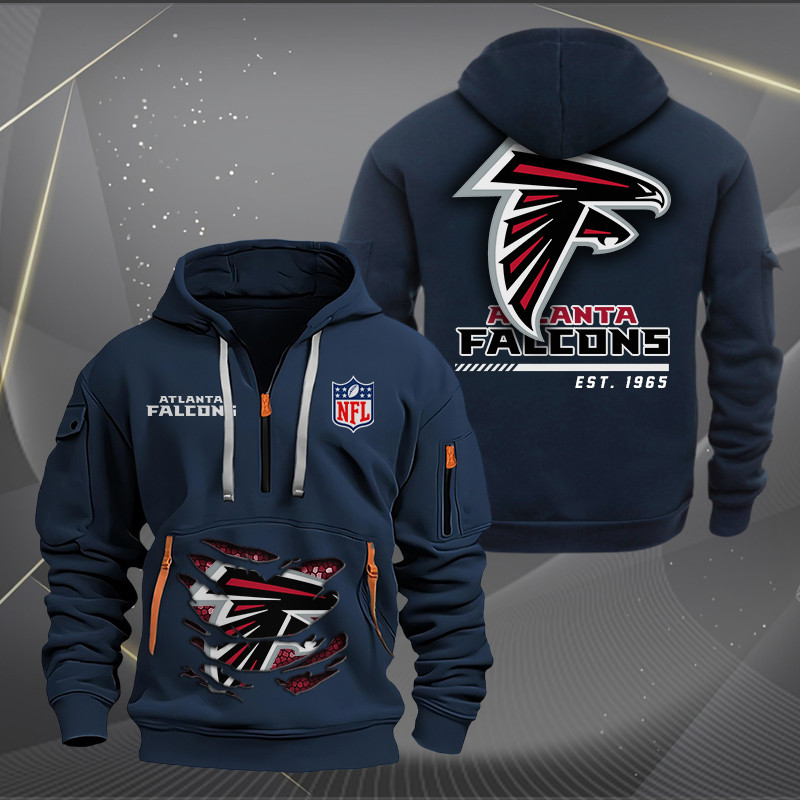 Atlanta Falcons New Personalized Quarter Zip Hoodie AZBTQZH000096 - Famjoys Atlanta Falcons New Personalized Quarter Zip Hoodie AZBTQZH000096 - Famjoys