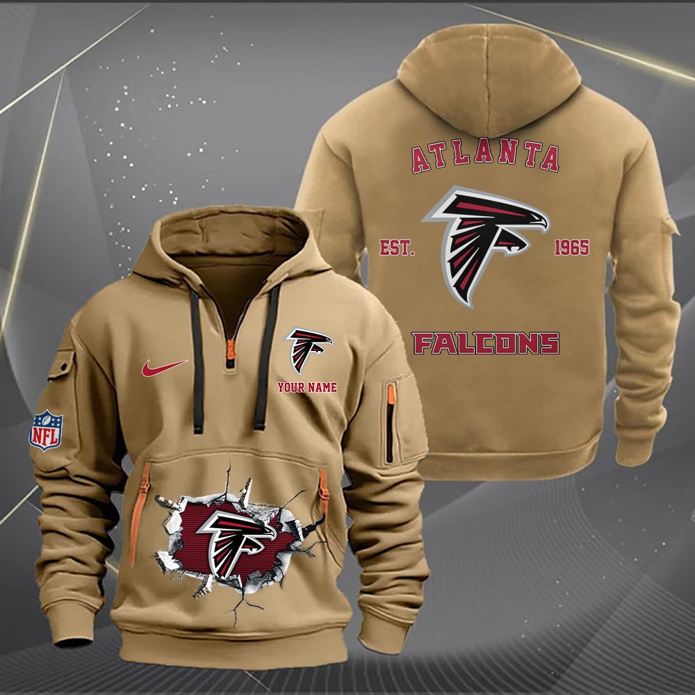 Atlanta Falcons New Personalized Quarter Zip Hoodie AZBTQZH000140 - Famjoys Atlanta Falcons New Personalized Quarter Zip Hoodie AZBTQZH000140 - Famjoys