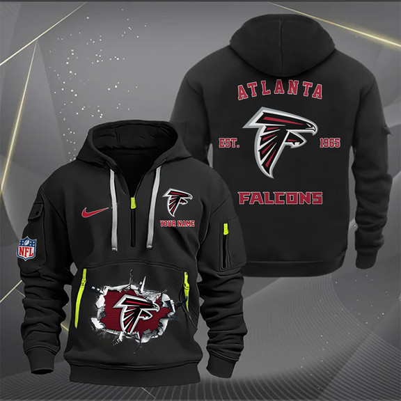 Atlanta Falcons New Personalized Quarter Zip Hoodie AZBTQZH000140 - Famjoys Atlanta Falcons New Personalized Quarter Zip Hoodie AZBTQZH000140 - Famjoys