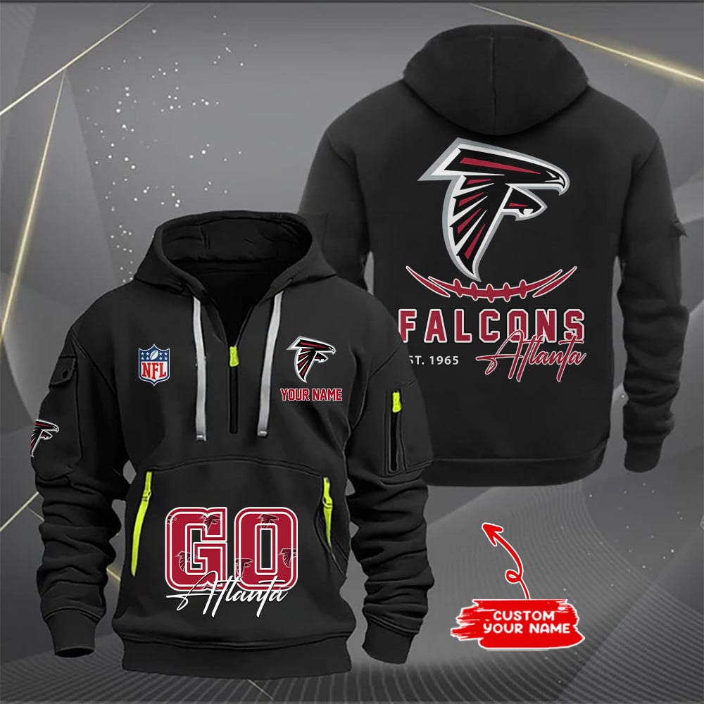 Atlanta Falcons New Personalized Quarter Zip Hoodie AZBTQZH000159 - Famjoys Atlanta Falcons New Personalized Quarter Zip Hoodie AZBTQZH000159 - Famjoys