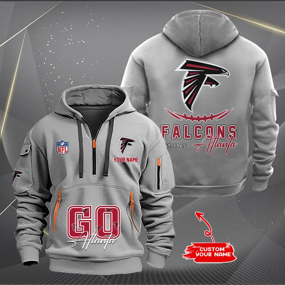 Atlanta Falcons New Personalized Quarter Zip Hoodie AZBTQZH000159 - Famjoys Atlanta Falcons New Personalized Quarter Zip Hoodie AZBTQZH000159 - Famjoys