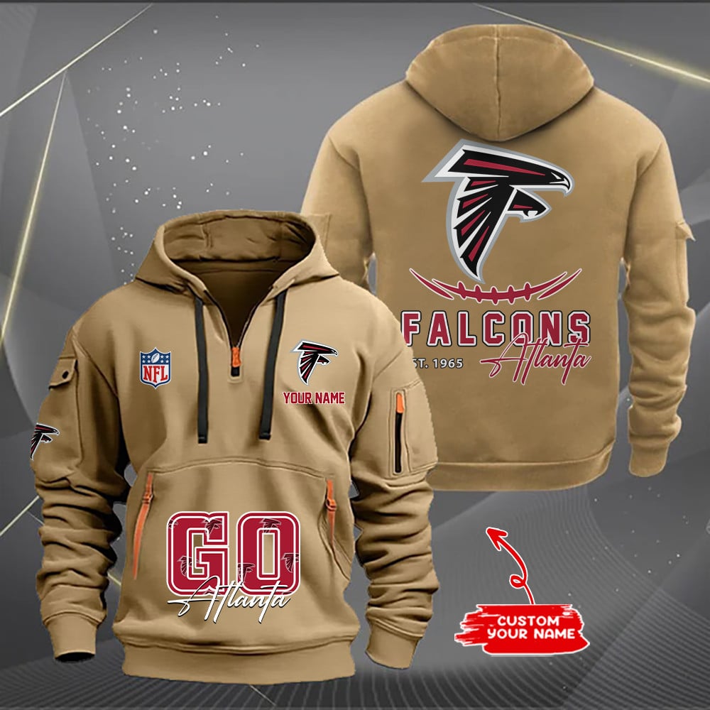 Atlanta Falcons New Personalized Quarter Zip Hoodie AZBTQZH000159 - Famjoys Atlanta Falcons New Personalized Quarter Zip Hoodie AZBTQZH000159 - Famjoys