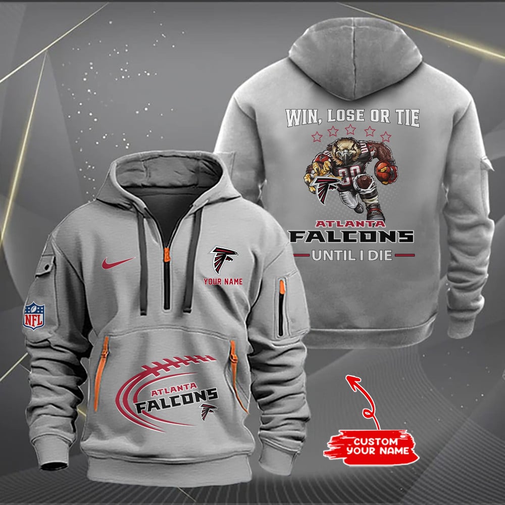 Atlanta Falcons New Personalized Quarter Zip Hoodie AZBTQZH000174 - Famjoys Atlanta Falcons New Personalized Quarter Zip Hoodie AZBTQZH000174 - Famjoys