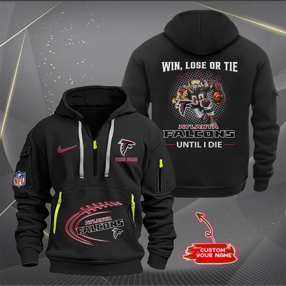 Atlanta Falcons New Personalized Quarter Zip Hoodie AZBTQZH000174 - Famjoys Atlanta Falcons New Personalized Quarter Zip Hoodie AZBTQZH000174 - Famjoys