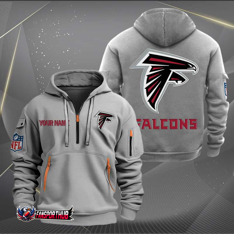 Atlanta Falcons New Personalized Quarter Zip Hoodie AZBTQZH000210 - Famjoys Atlanta Falcons New Personalized Quarter Zip Hoodie AZBTQZH000210 - Famjoys