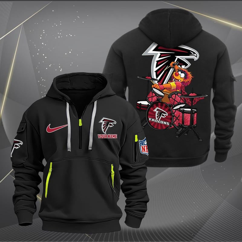 Atlanta Falcons Premium Personalized Quarter Zip Hoodie AZBTCQZH000002 - Famjoys Atlanta Falcons Premium Personalized Quarter Zip Hoodie AZBTCQZH000002 - Famjoys