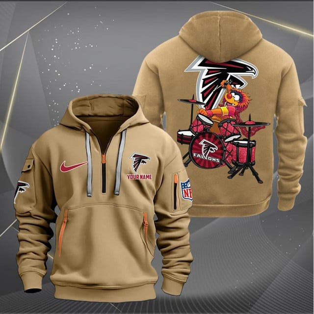 Atlanta Falcons Premium Personalized Quarter Zip Hoodie AZBTCQZH000002 - Famjoys Atlanta Falcons Premium Personalized Quarter Zip Hoodie AZBTCQZH000002 - Famjoys