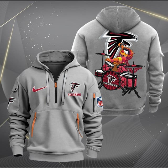 Atlanta Falcons Premium Personalized Quarter Zip Hoodie AZBTCQZH000002 - Famjoys Atlanta Falcons Premium Personalized Quarter Zip Hoodie AZBTCQZH000002 - Famjoys