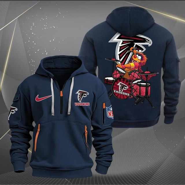 Atlanta Falcons Premium Personalized Quarter Zip Hoodie AZBTCQZH000002 - Famjoys Atlanta Falcons Premium Personalized Quarter Zip Hoodie AZBTCQZH000002 - Famjoys