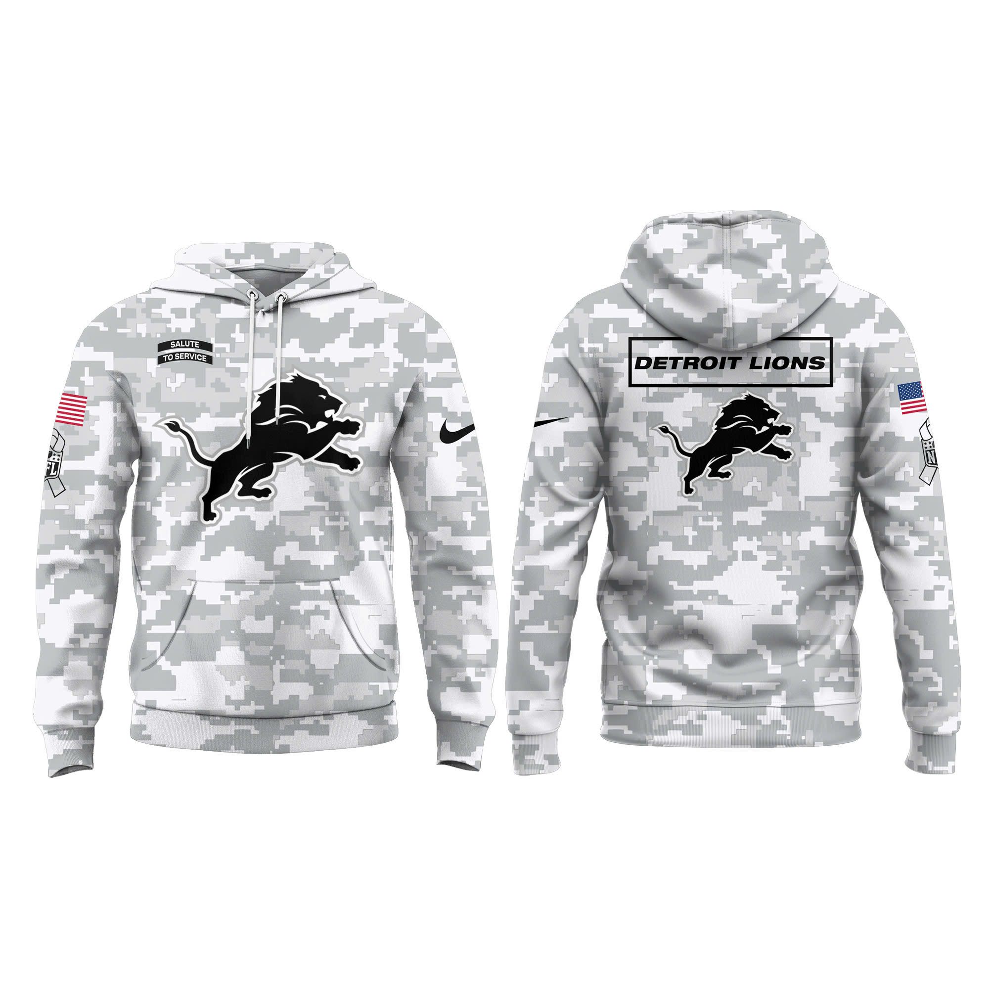 Atlanta Falcons Salute to Service Club Fleece Pullover Hoodie - Famjoys Atlanta Falcons Salute to Service Club Fleece Pullover Hoodie - Famjoys