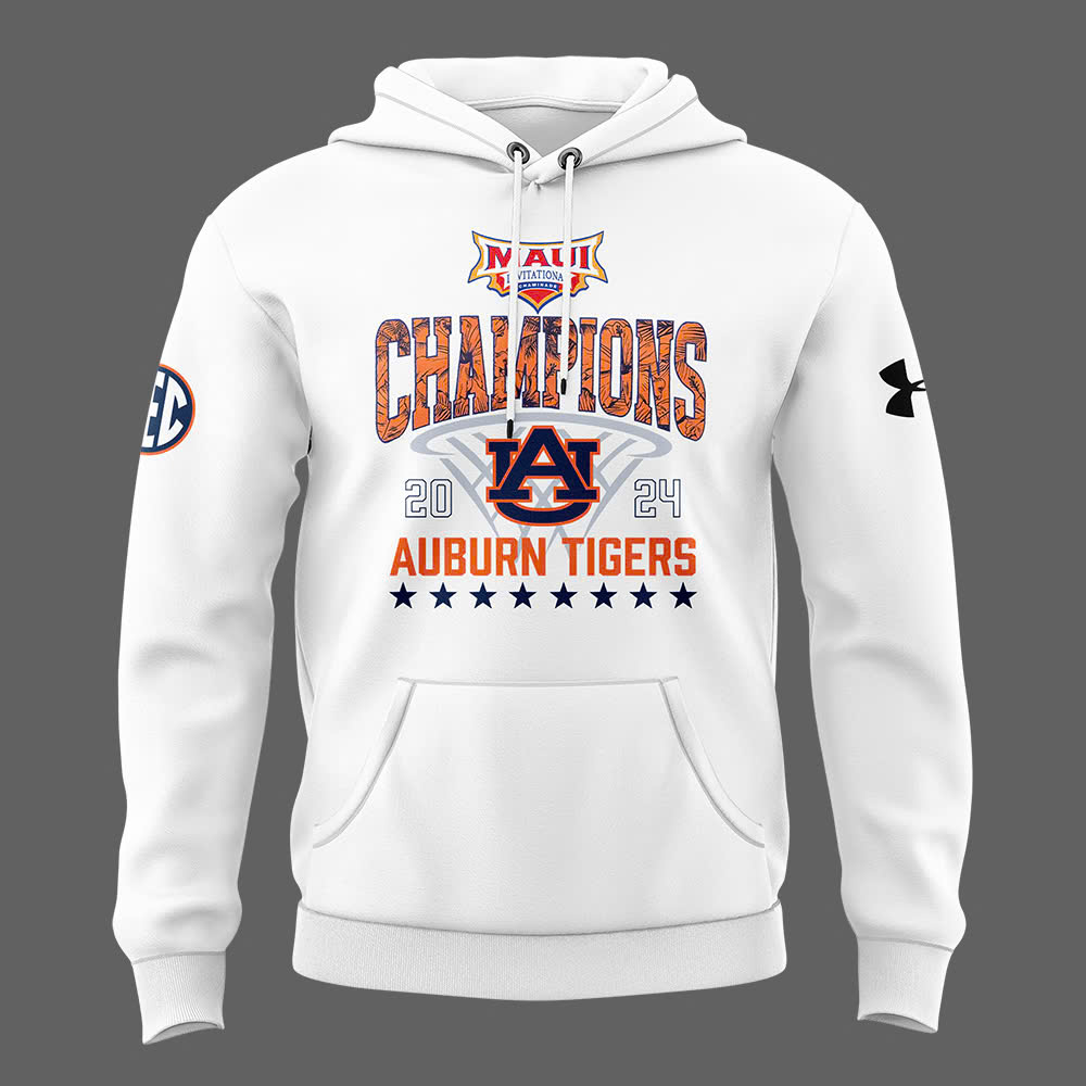 Auburn Basketball Maui Invitational CHAMPS Hoodie - Famjoys Auburn Basketball Maui Invitational CHAMPS Hoodie - Famjoys