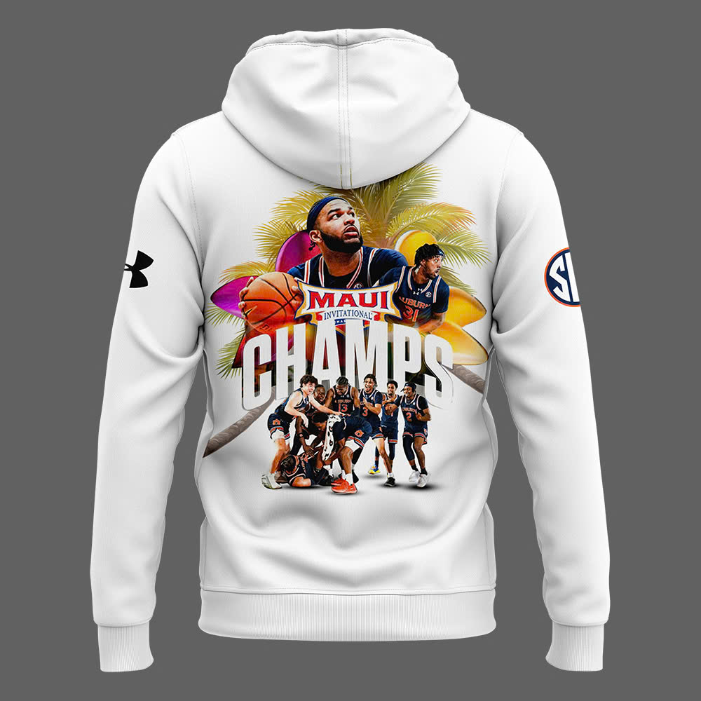 Auburn Basketball Maui Invitational CHAMPS Hoodie - Famjoys Auburn Basketball Maui Invitational CHAMPS Hoodie - Famjoys