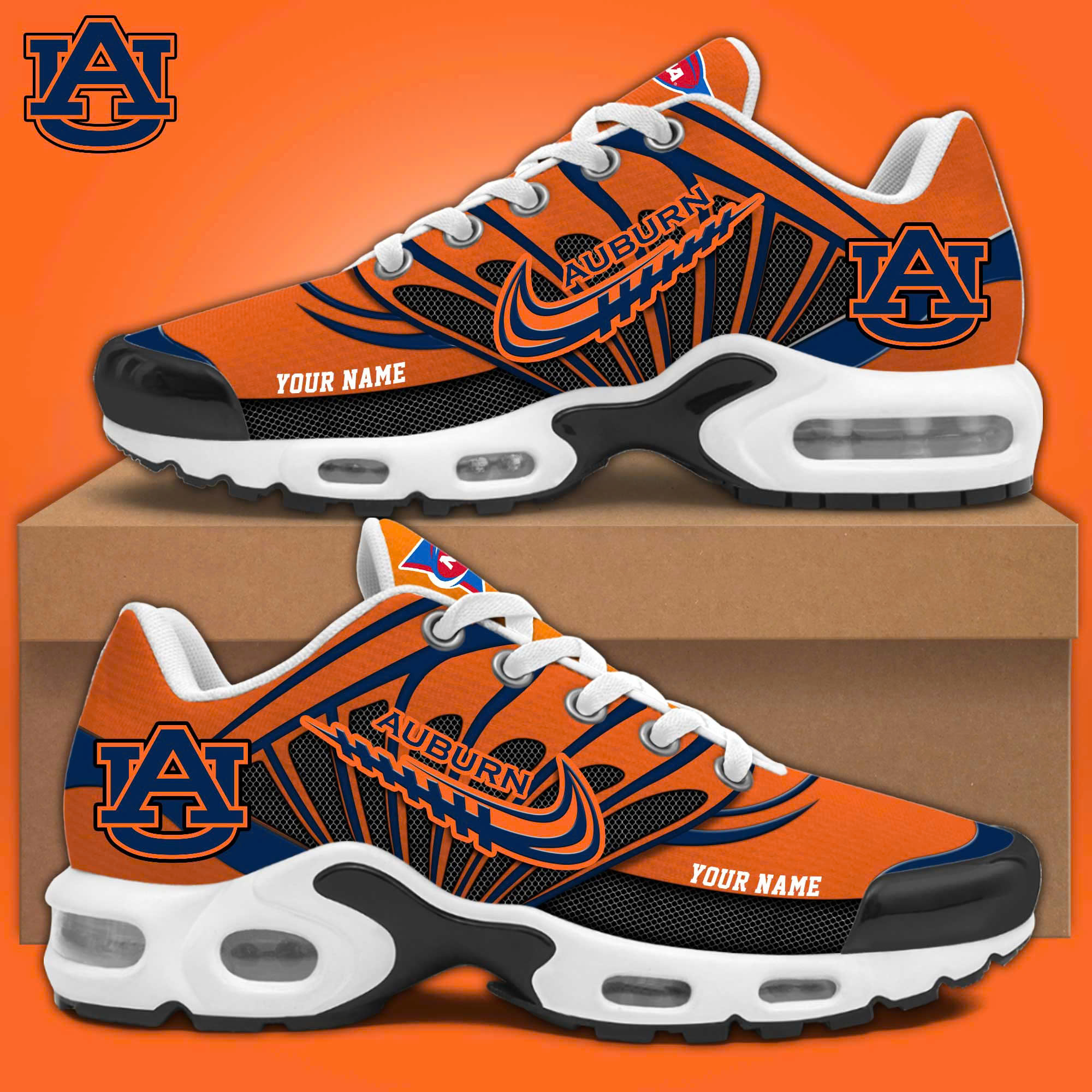 Auburn Football Personalized Air Max Plus Sneakers V1 - Famjoys Auburn Football Personalized Air Max Plus Sneakers V1 - Famjoys