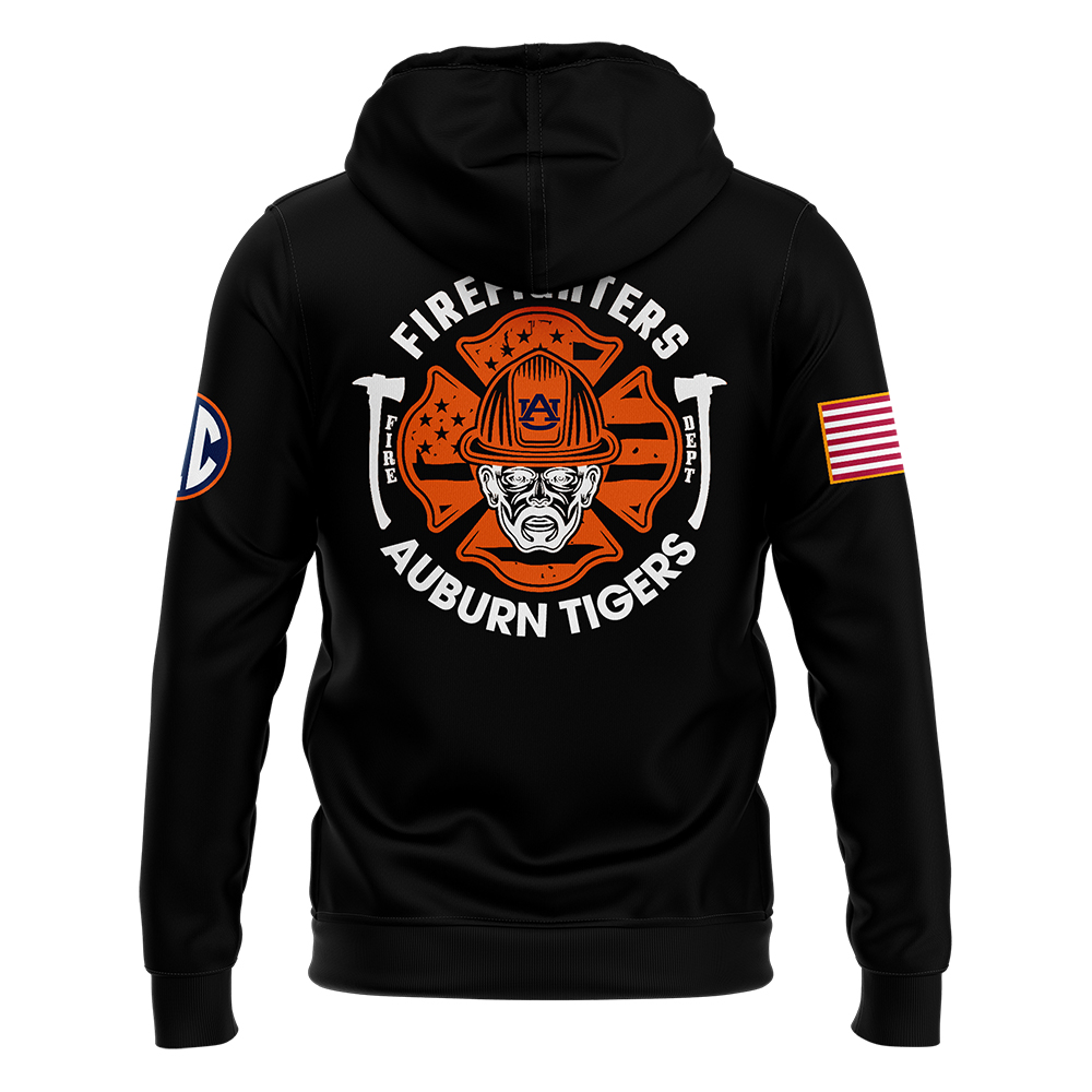 Auburn Football x Firefighter Appreciation Night Premium Pullover Hoodie - Famjoys Auburn Football x Firefighter Appreciation Night Premium Pullover Hoodie - Famjoys
