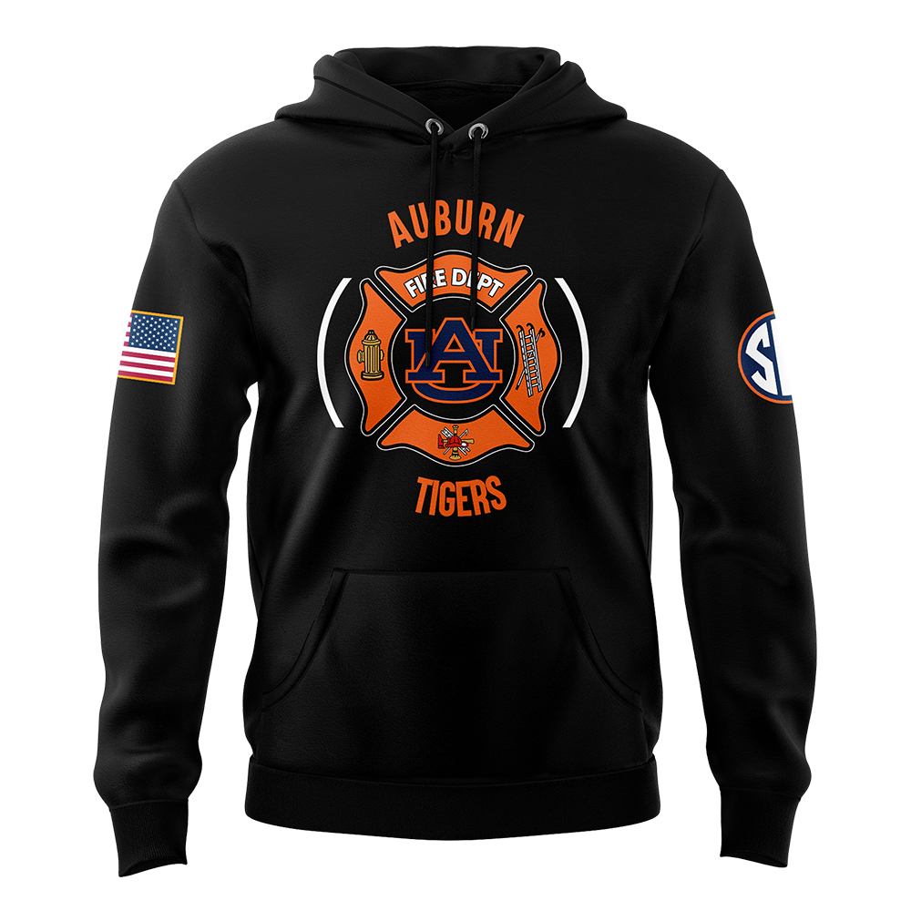 Auburn Football x Firefighter Appreciation Night Premium Pullover Hoodie - Famjoys Auburn Football x Firefighter Appreciation Night Premium Pullover Hoodie - Famjoys