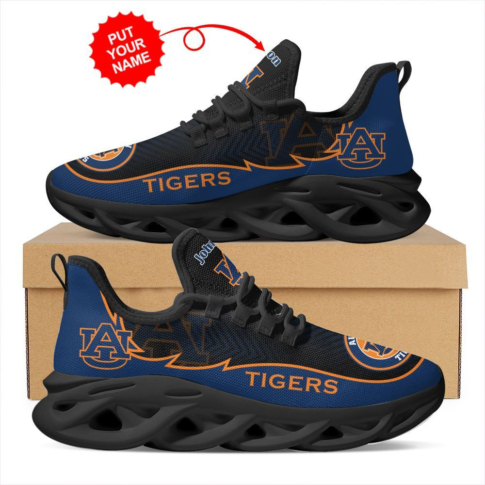 Auburn Tigers Custom Name Personalized Max Soul Sneakers Shoes - Famjoys Auburn Tigers Custom Name Personalized Max Soul Sneakers Shoes - Famjoys