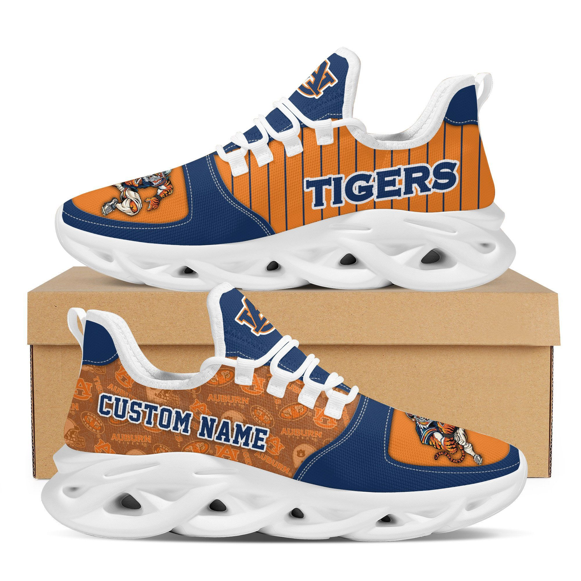 Auburn Tigers Custom Personalized Max Soul Sneakers Shoes Auburn University - Famjoys Auburn Tigers Custom Personalized Max Soul Sneakers Shoes Auburn University - Famjoys