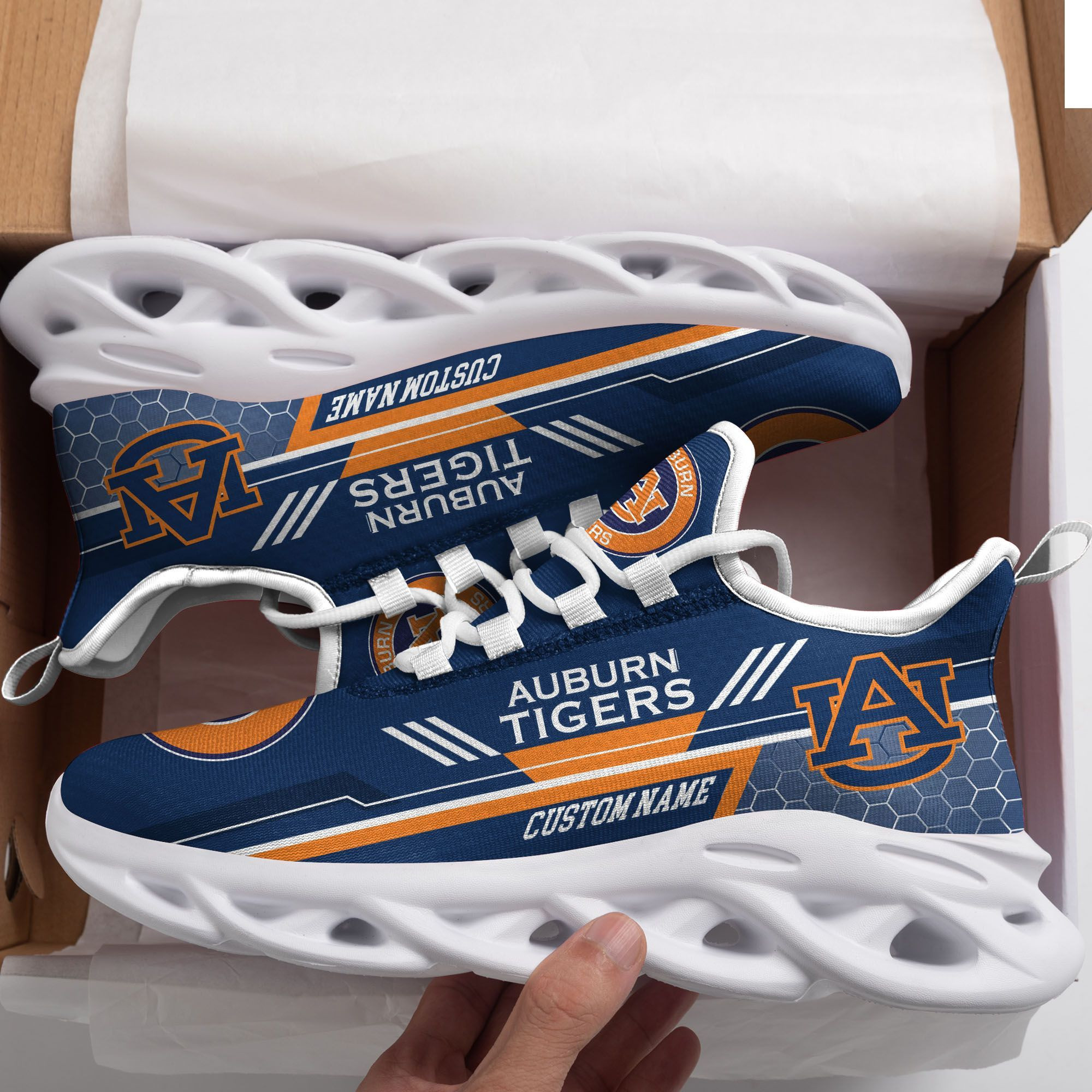 Auburn Tigers Custom Personalized Max Soul Sneakers Shoes Auburn University - Famjoys Auburn Tigers Custom Personalized Max Soul Sneakers Shoes Auburn University - Famjoys