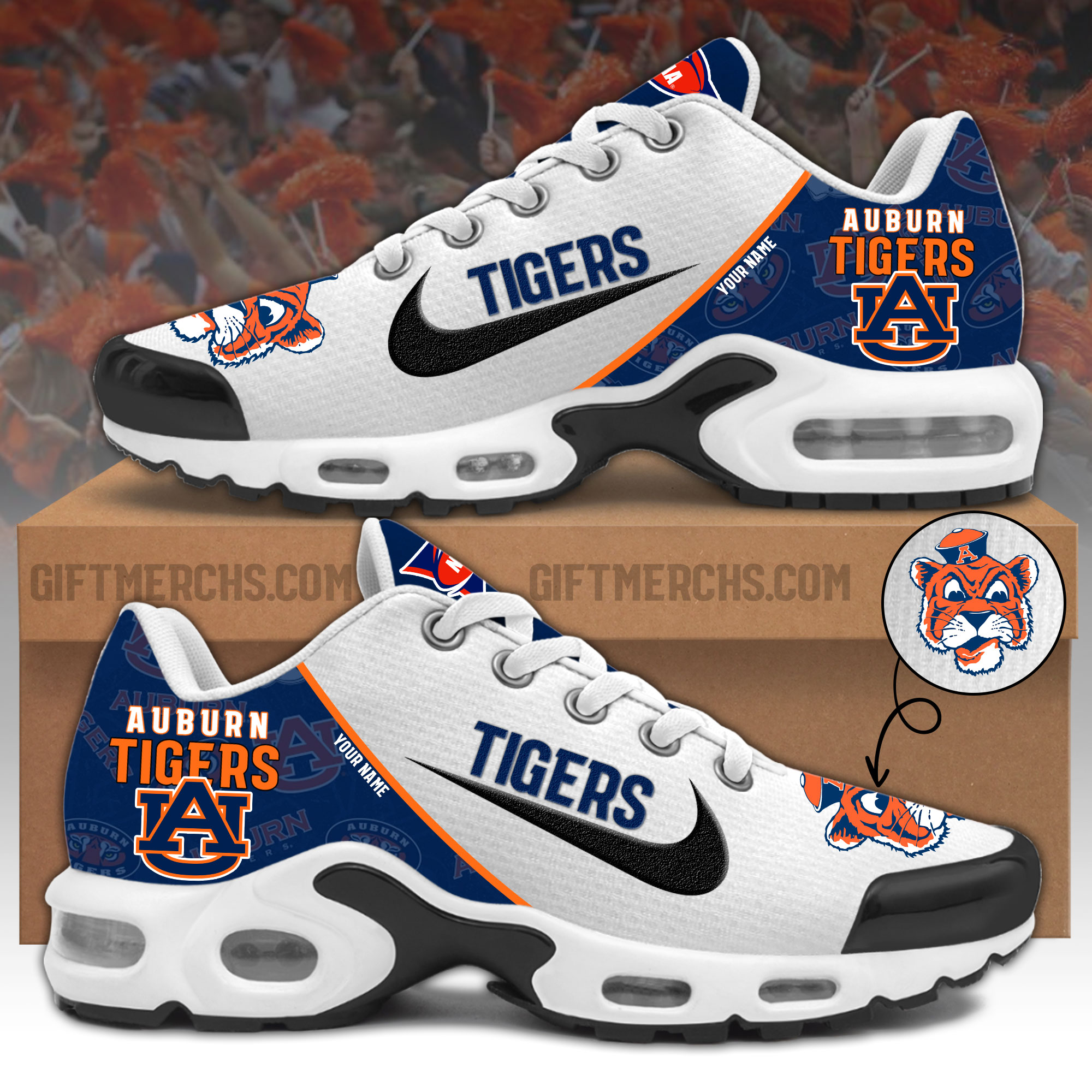 Auburn Tigers Personalized Shoes - Famjoys Auburn Tigers Personalized Shoes - Famjoys