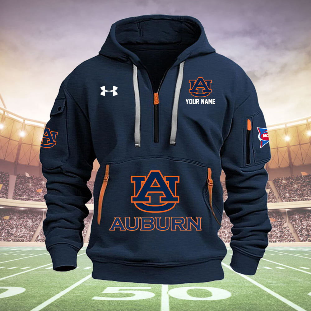 Auburn Tigers Quarter Zip Hoodie - Famjoys Auburn Tigers Quarter Zip Hoodie - Famjoys