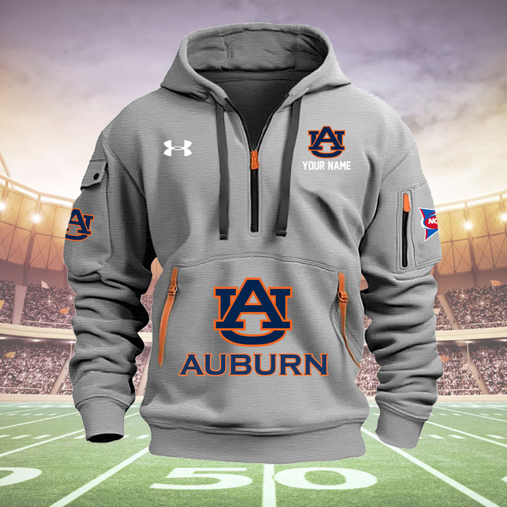 Auburn Tigers Quarter Zip Hoodie - Famjoys Auburn Tigers Quarter Zip Hoodie - Famjoys
