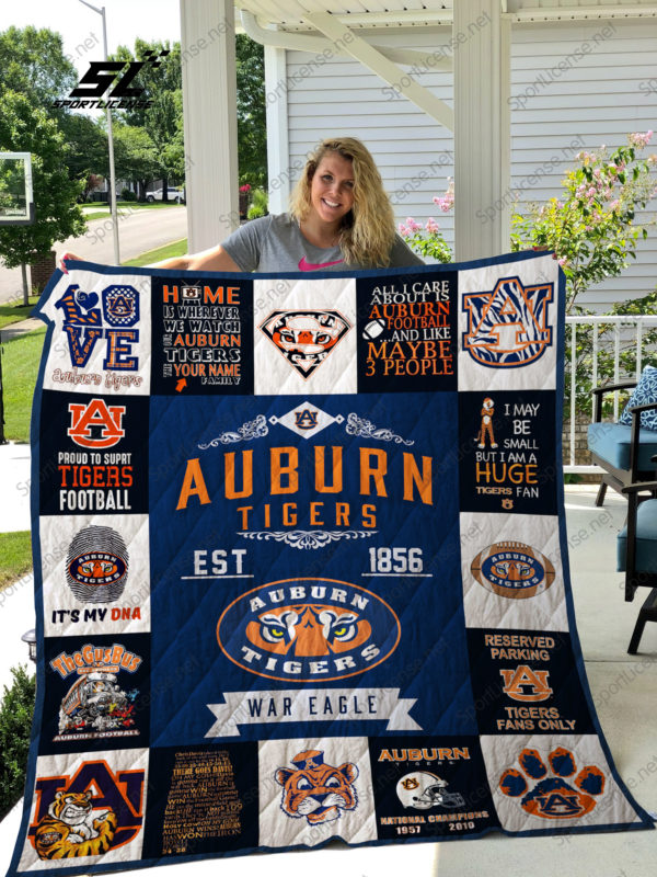 Auburn Tigers Quilt Blanket 01 - Famjoys Auburn Tigers Quilt Blanket 01 - Famjoys