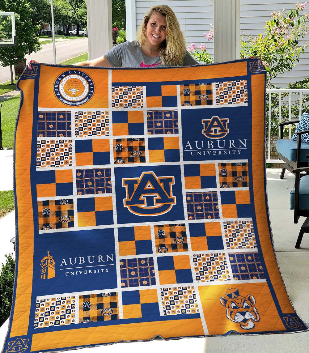 Auburn Tigers Quilt Blanket - Famjoys Auburn Tigers Quilt Blanket - Famjoys