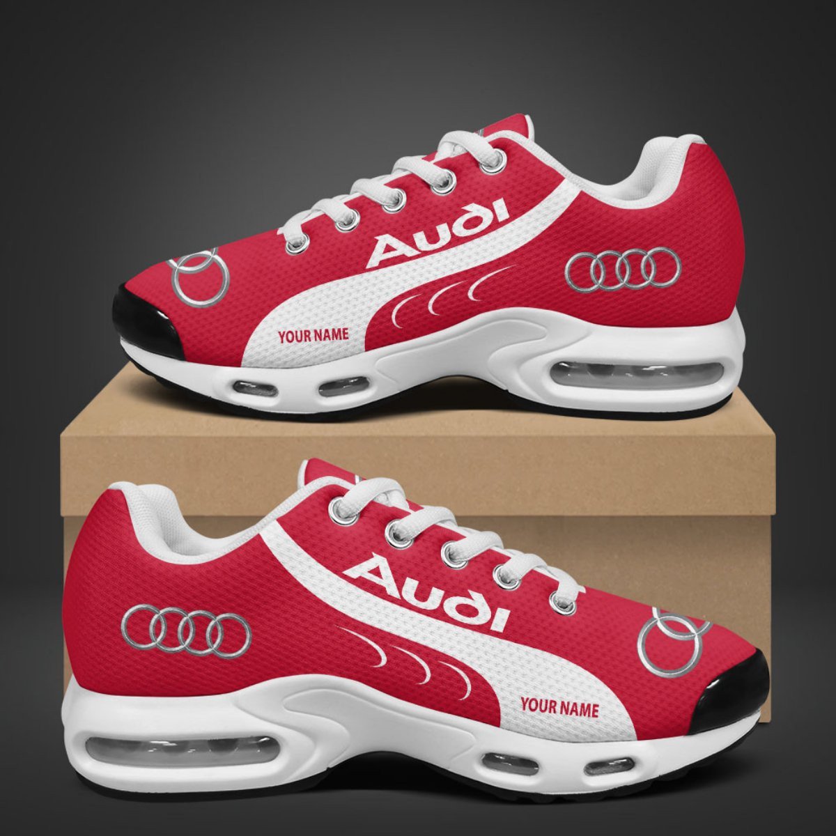 Audi Custom Name Sport Shoes VS40 - Famjoys Audi Custom Name Sport Shoes VS40 - Famjoys