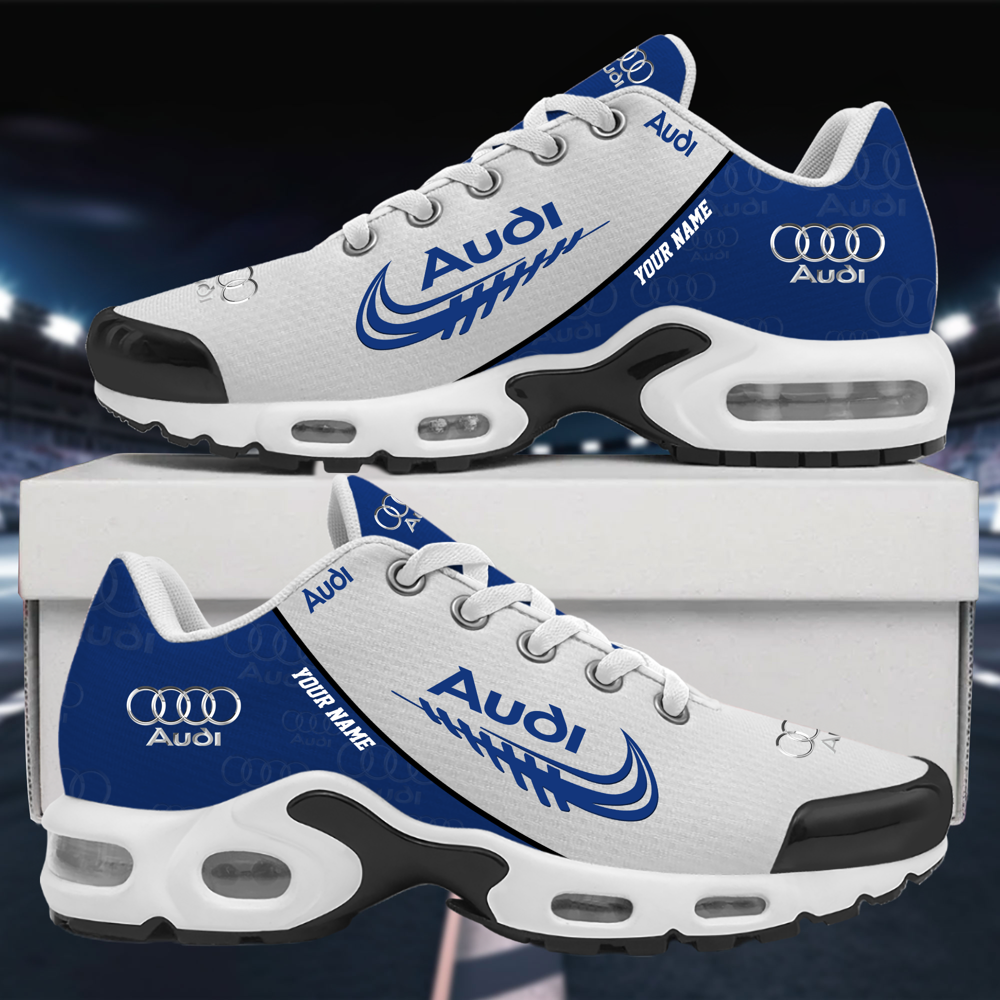 Audi Custom Name Sport Shoes VS40 - Famjoys Audi Custom Name Sport Shoes VS40 - Famjoys