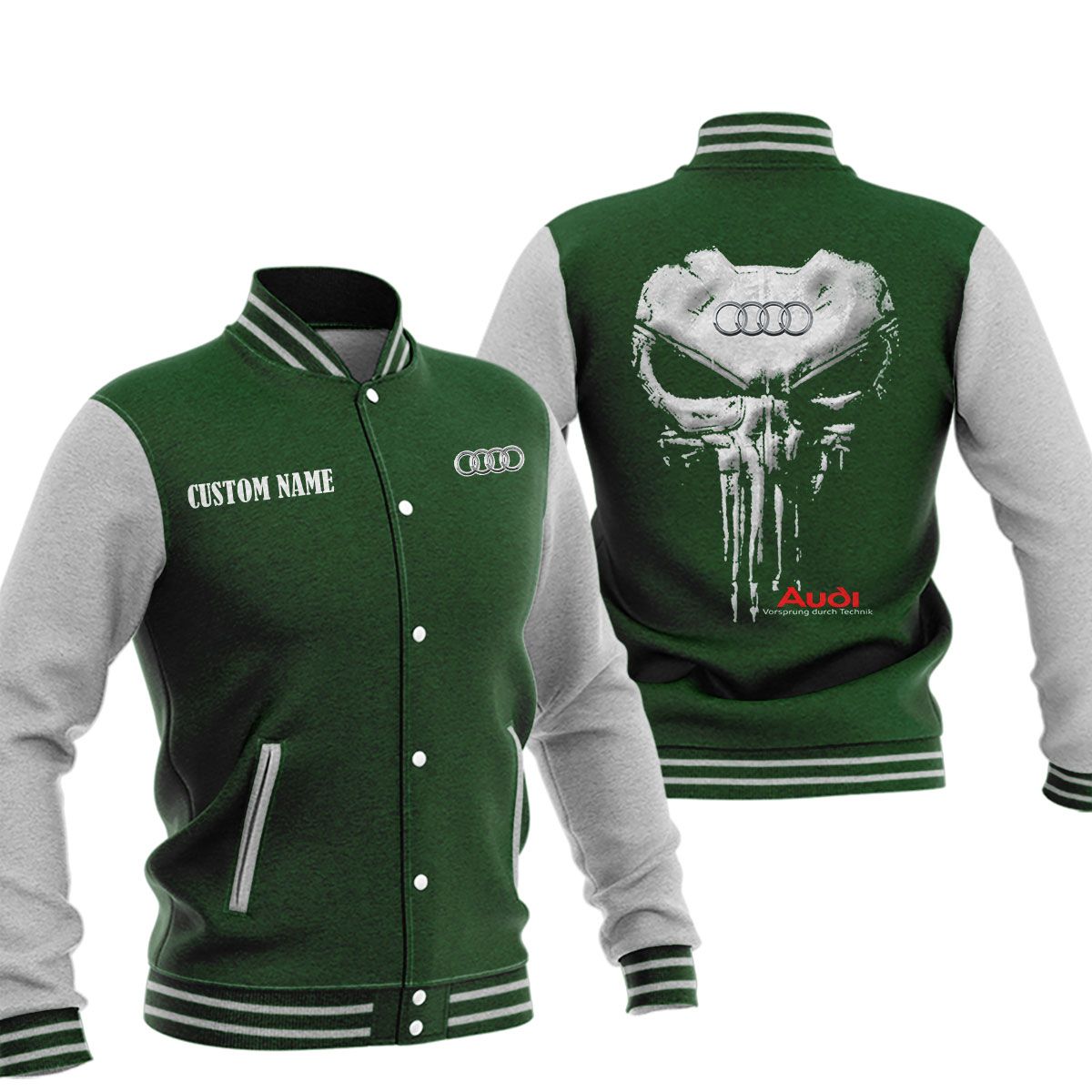 Audi-logo Baseball Jacket, Multicolor - Famjoys Audi-logo Baseball Jacket, Multicolor - Famjoys