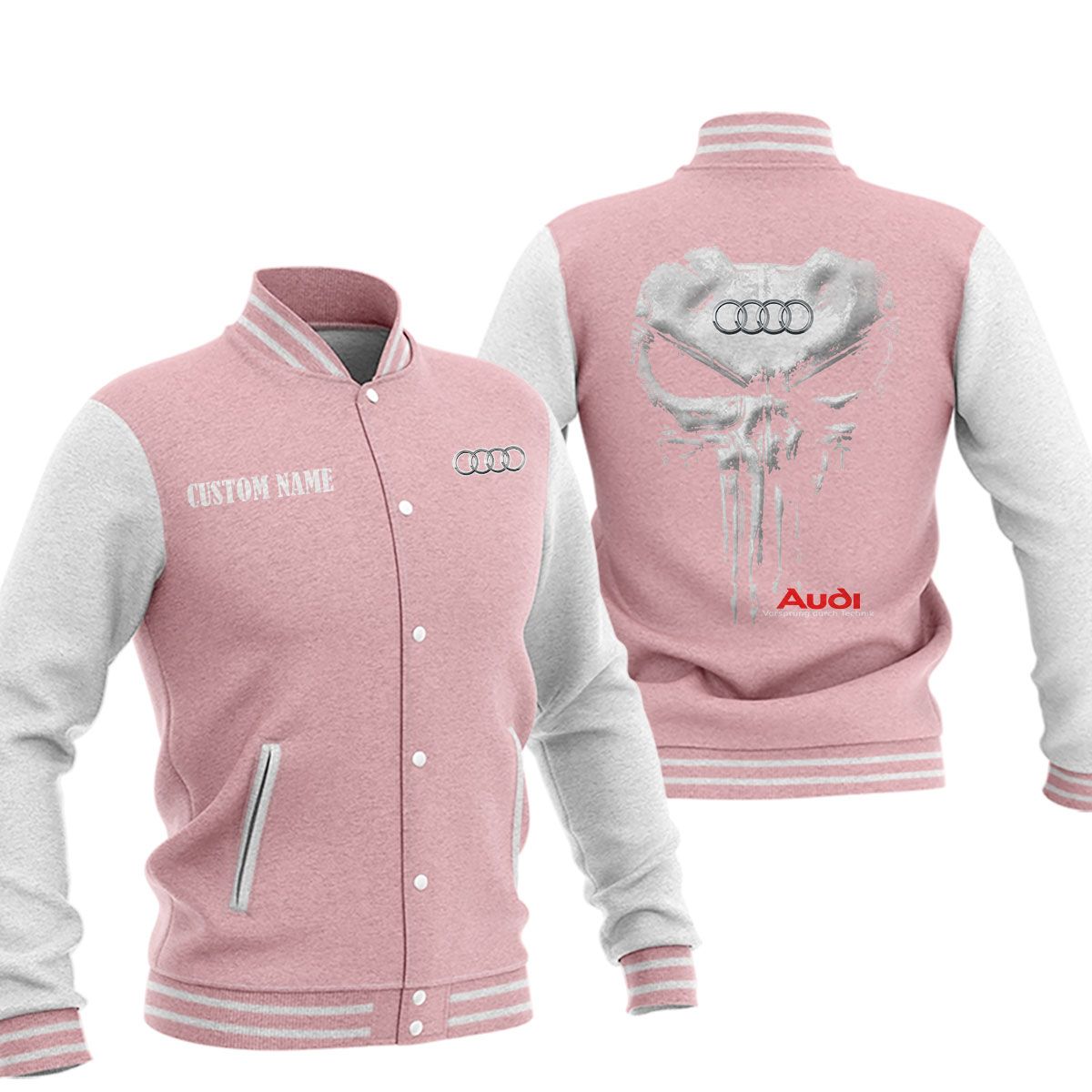 Audi-logo Baseball Jacket, Multicolor - Famjoys Audi-logo Baseball Jacket, Multicolor - Famjoys