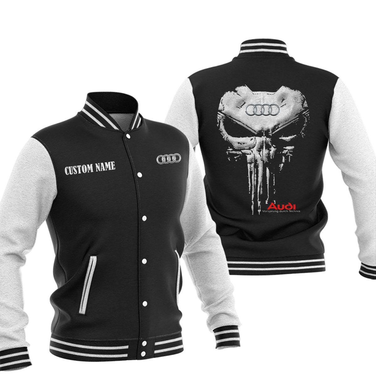 Audi-logo Baseball Jacket, Multicolor - Famjoys Audi-logo Baseball Jacket, Multicolor - Famjoys