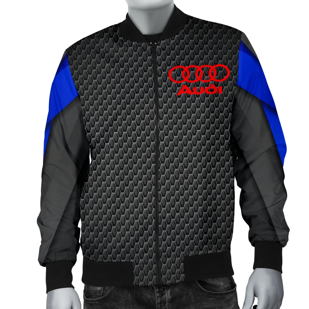 Audi Men's Bomber Jacket BB - Famjoys Audi Men's Bomber Jacket BB - Famjoys