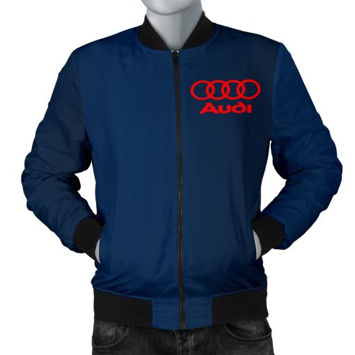 Audi Men's Bomber Jacket Blue - Famjoys Audi Men's Bomber Jacket Blue - Famjoys