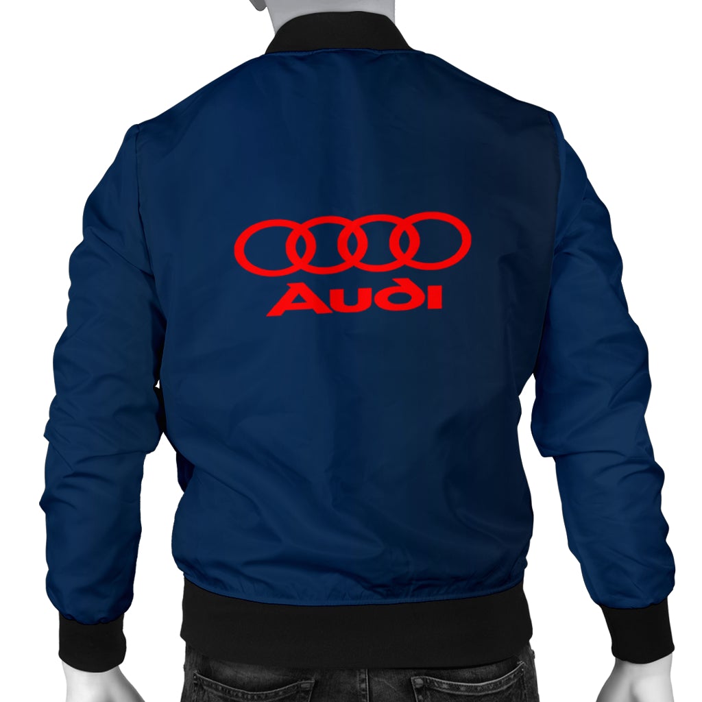 Audi Men's Bomber Jacket Blue - Famjoys Audi Men's Bomber Jacket Blue - Famjoys
