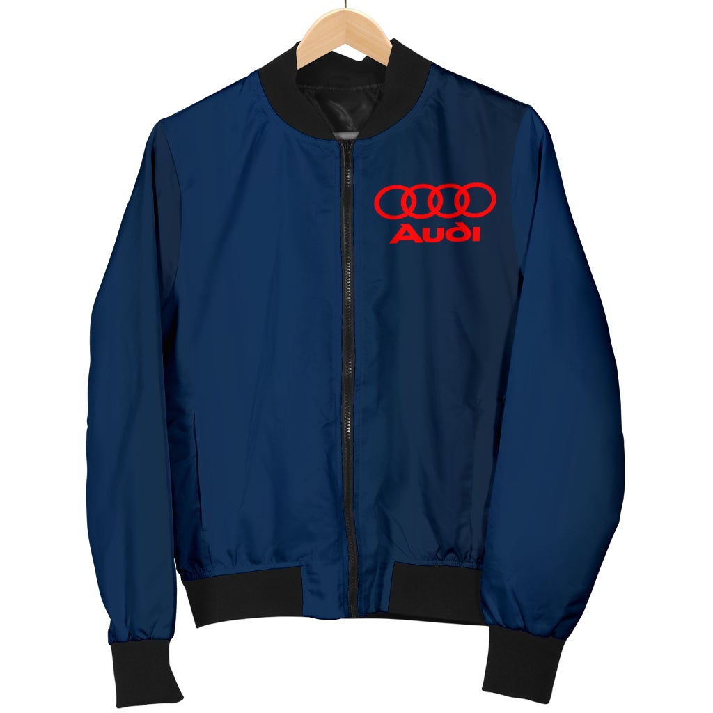 Audi Men's Bomber Jacket Blue - Famjoys Audi Men's Bomber Jacket Blue - Famjoys