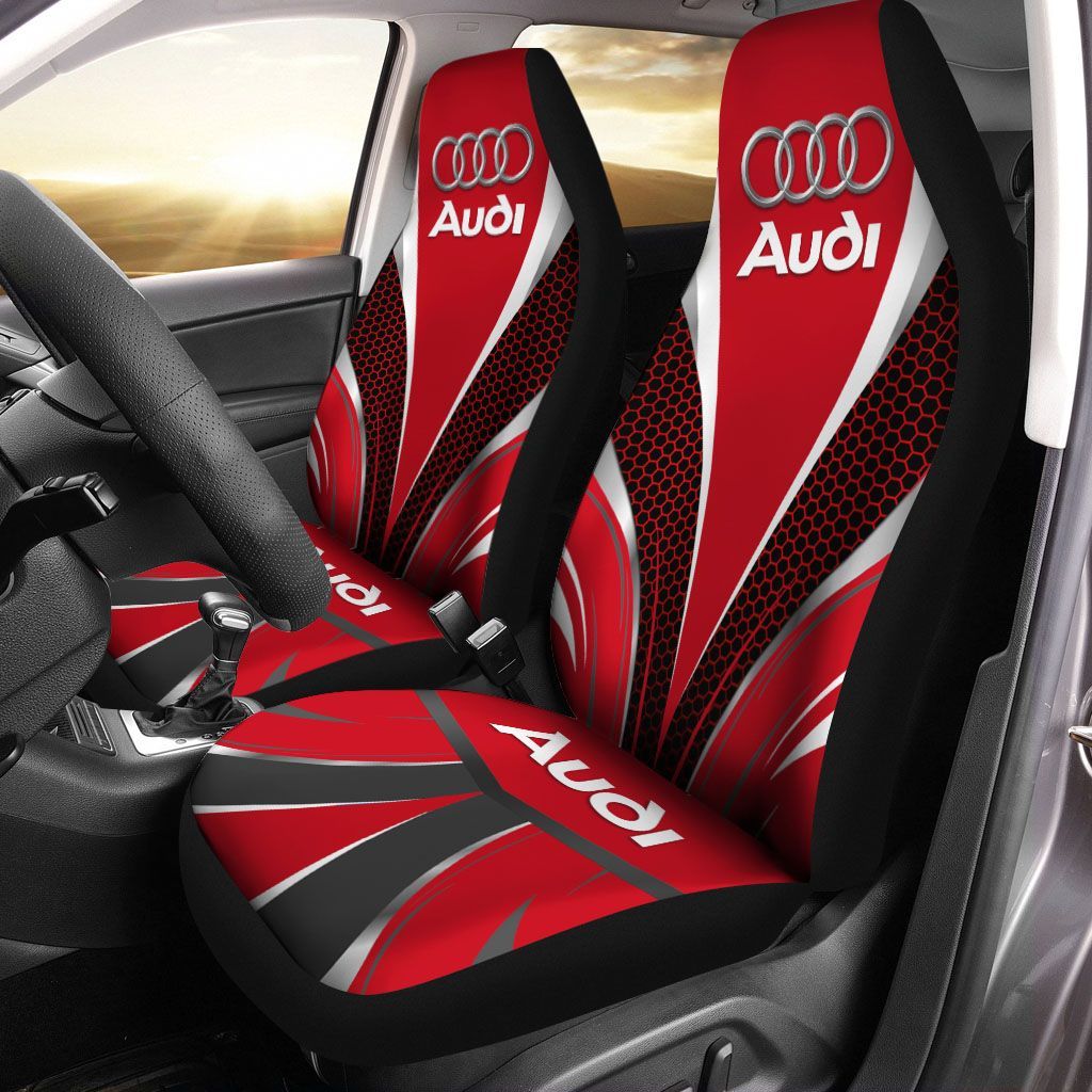 Audi Pvt-Nh Car Seat Cover (Set Of 2) Ver 4 (Red)