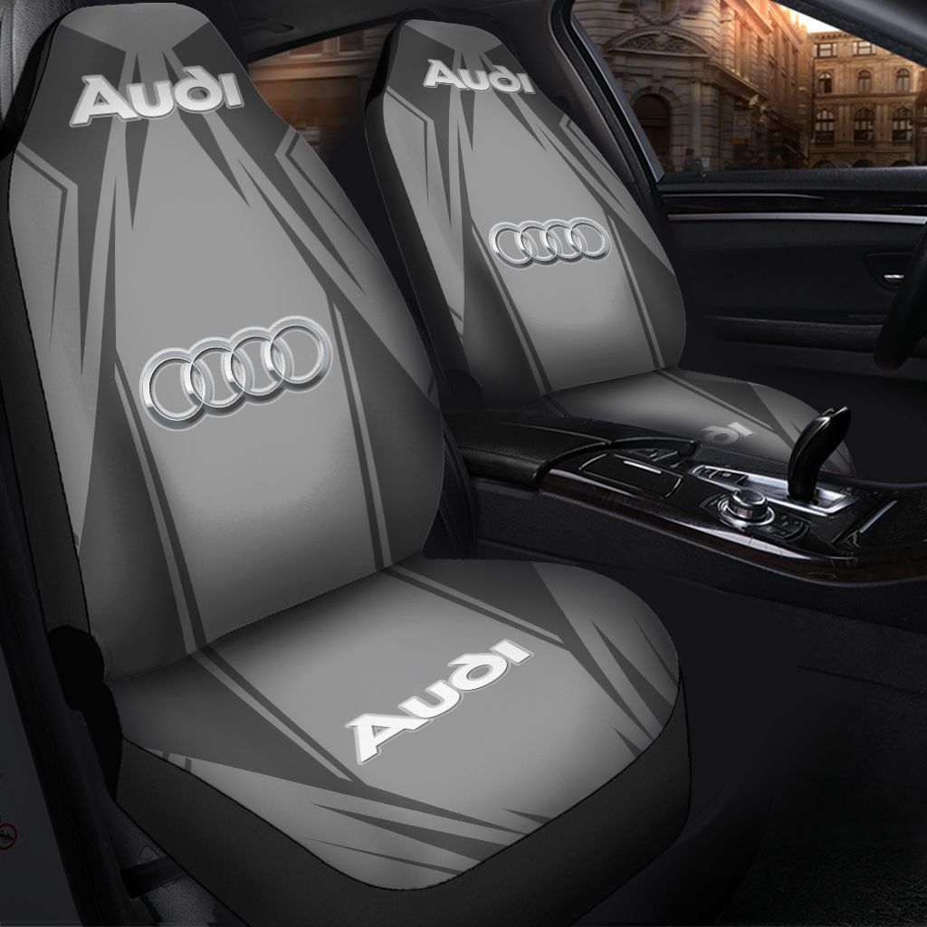 Audi Pvt-Ql Car Seat Cover (Set Of 2) Ver 3 (Grey)