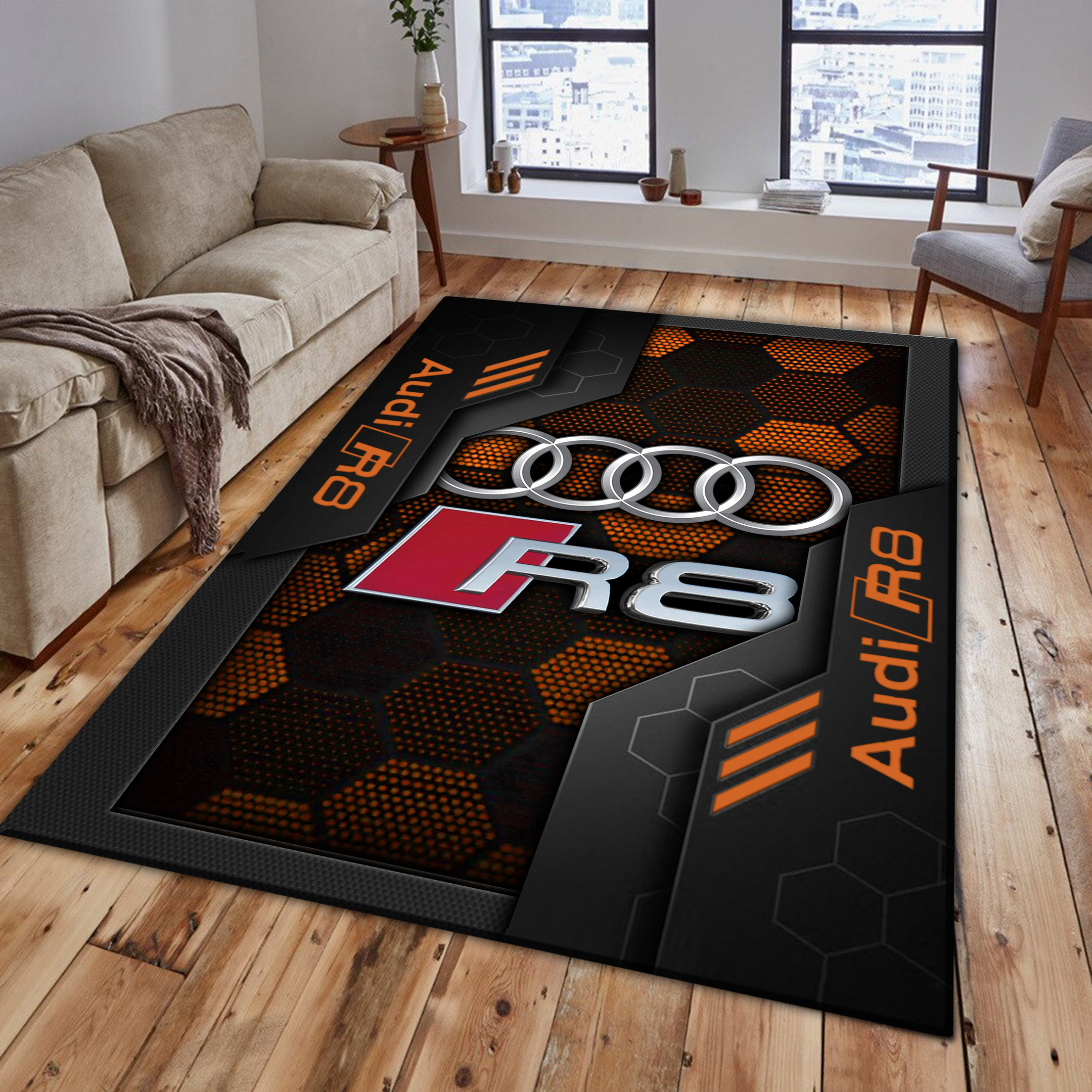 Audi R8 Area Rugs 3619 Multicolor - Famjoys Audi R8 Area Rugs 3619 Multicolor - Famjoys
