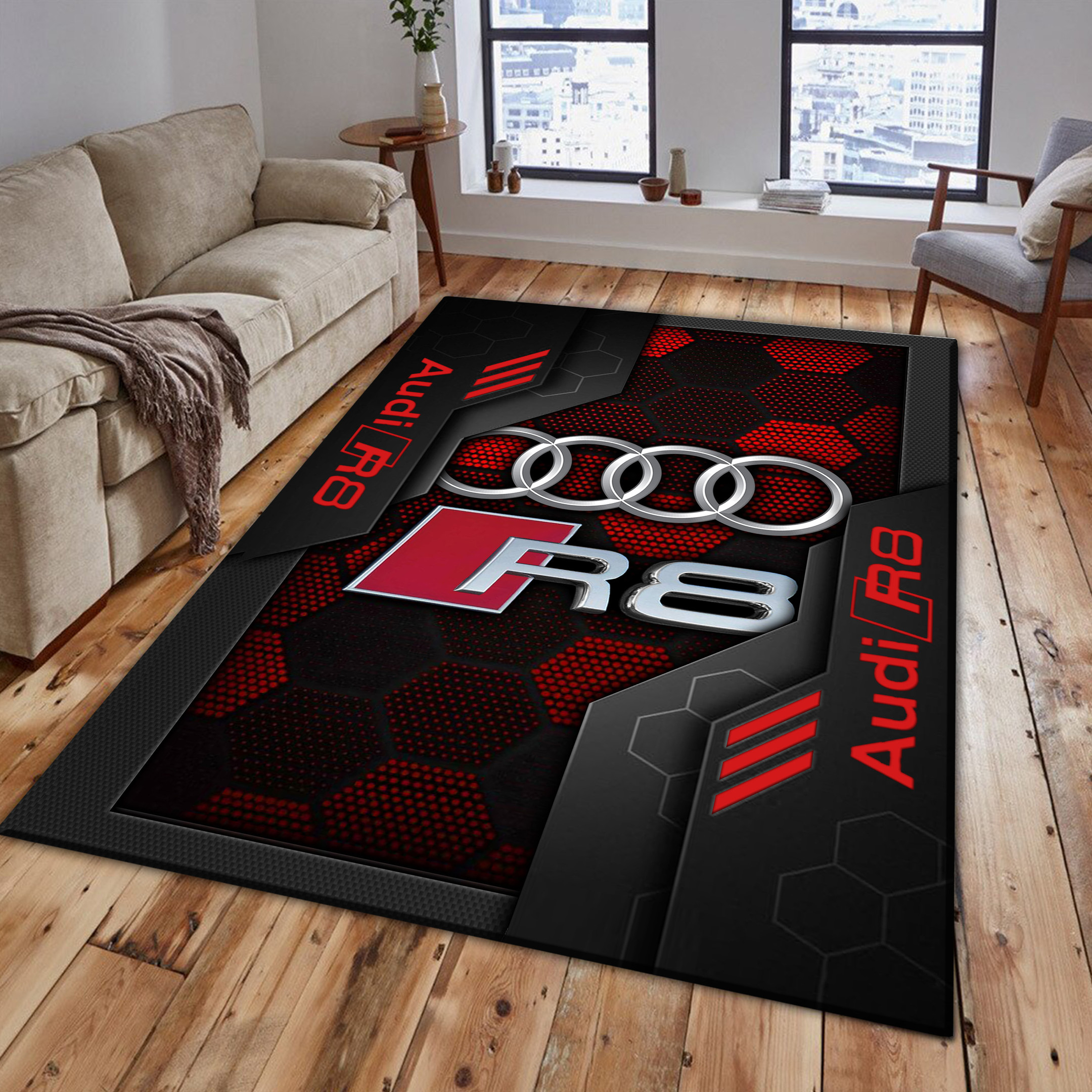 Audi R8 Area Rugs 3619 Multicolor - Famjoys Audi R8 Area Rugs 3619 Multicolor - Famjoys