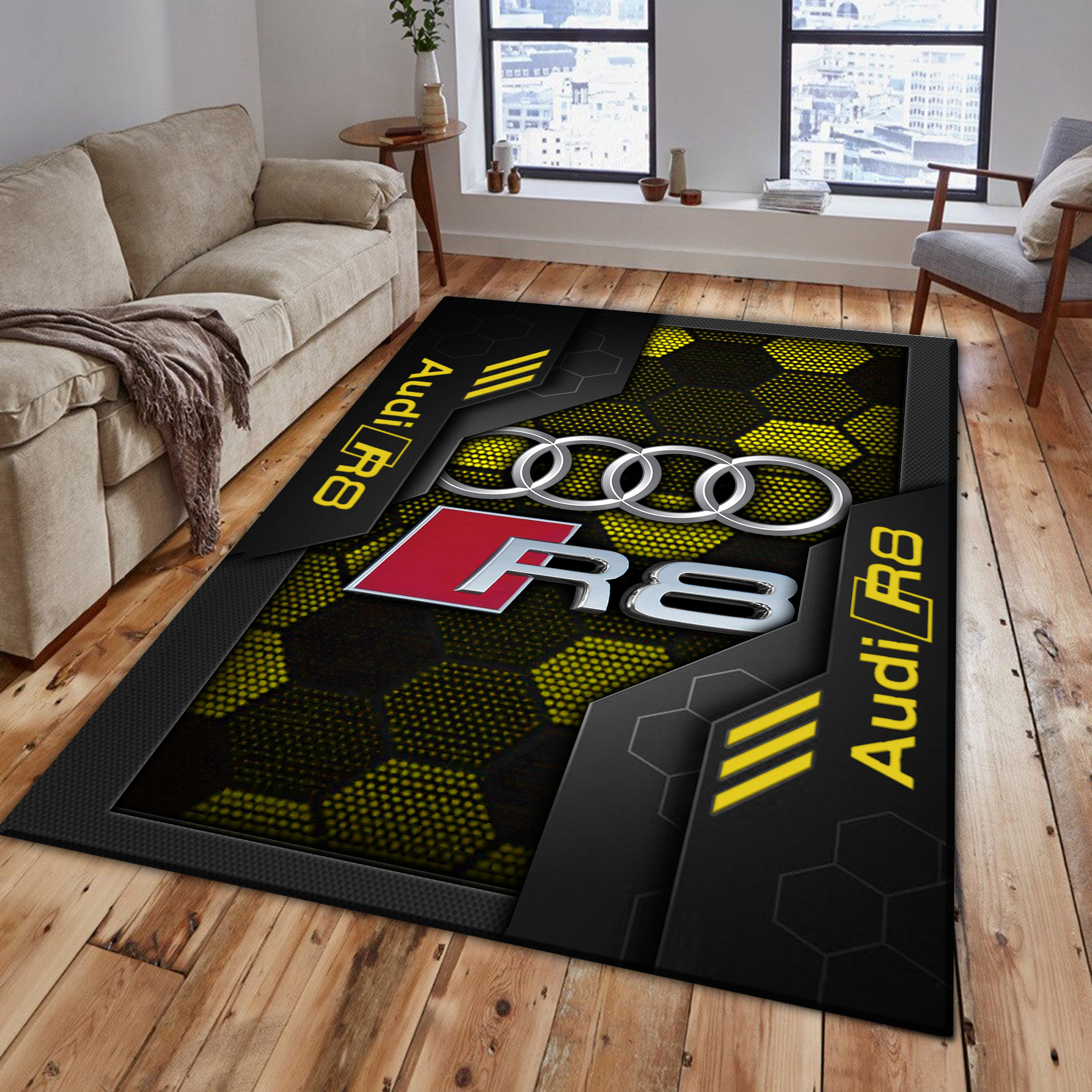 Audi R8 Area Rugs 3619 Multicolor - Famjoys Audi R8 Area Rugs 3619 Multicolor - Famjoys