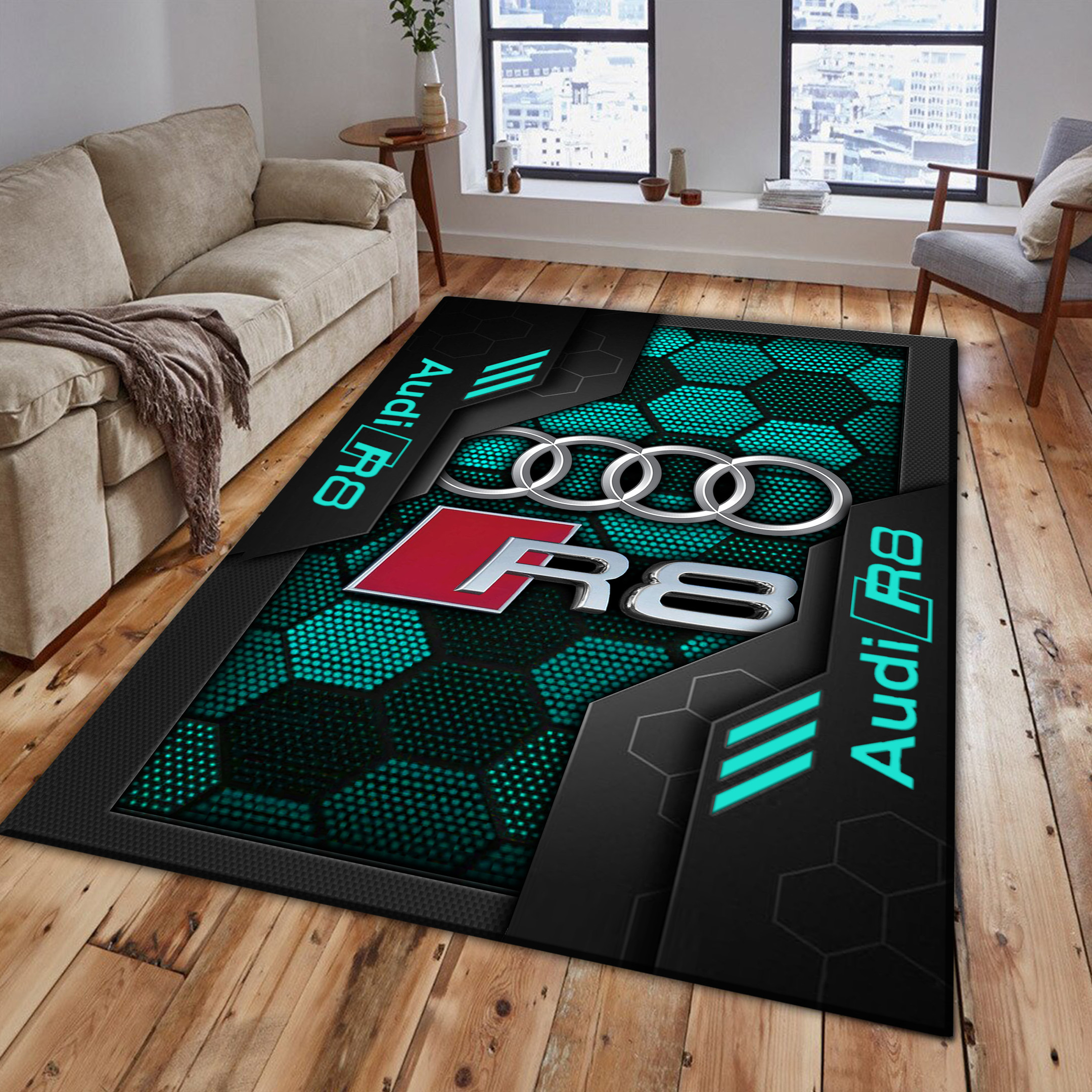 Audi R8 Area Rugs 3619 Multicolor - Famjoys Audi R8 Area Rugs 3619 Multicolor - Famjoys